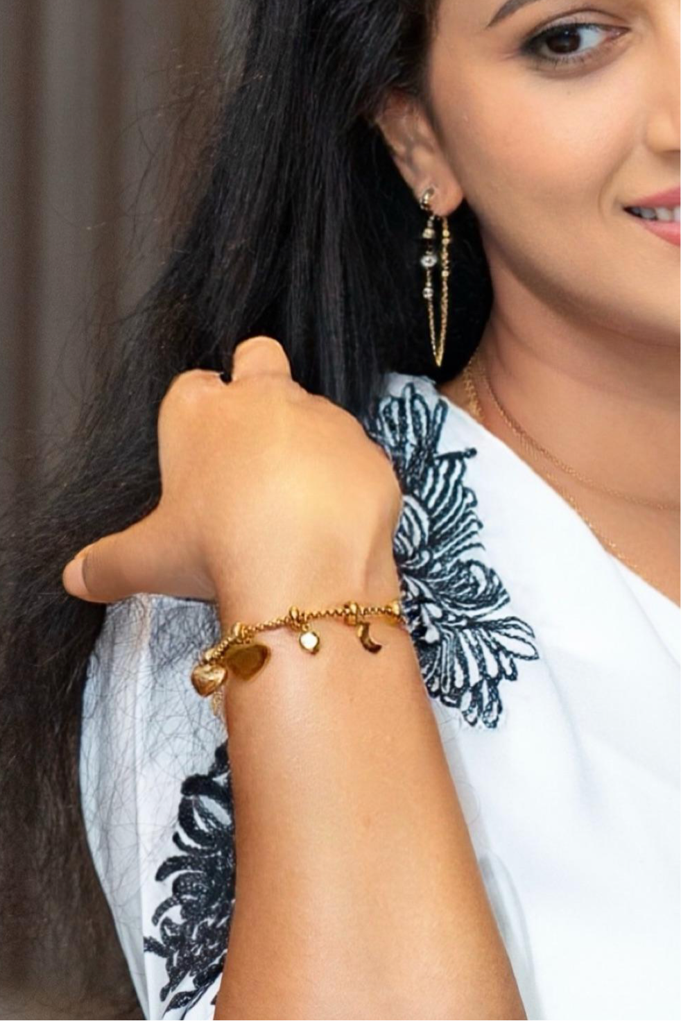 Golden Heart Charms bracelet