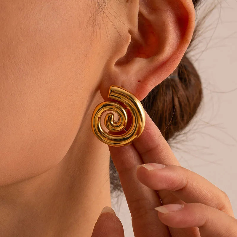 Spiral Charm Studs