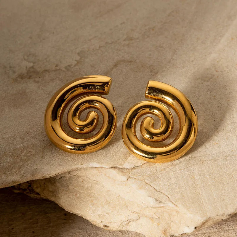 Spiral Charm Studs