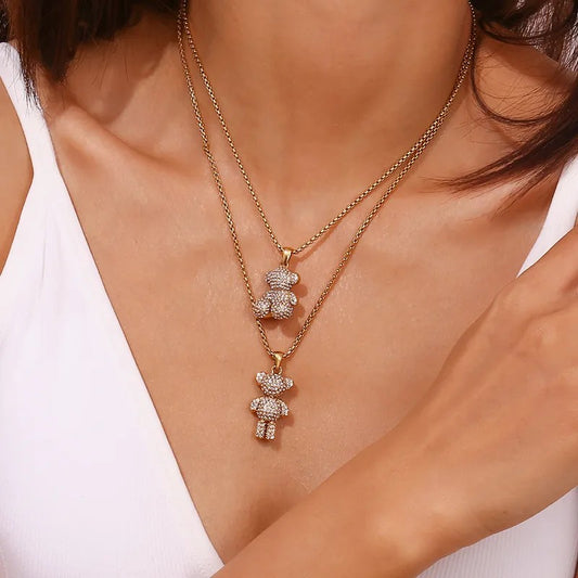 Dazzling Teddy Necklace