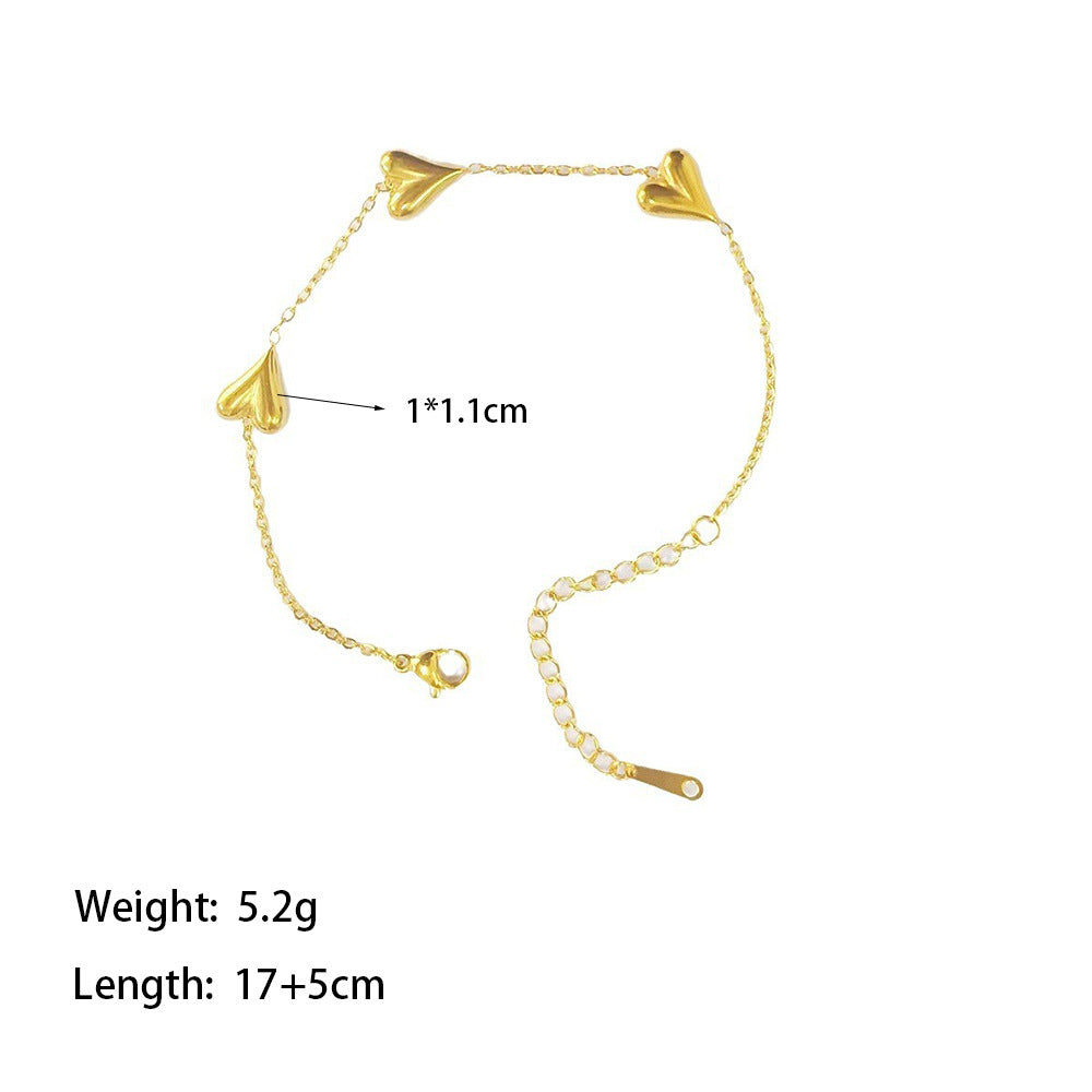 Triple Korean Heart bracelet