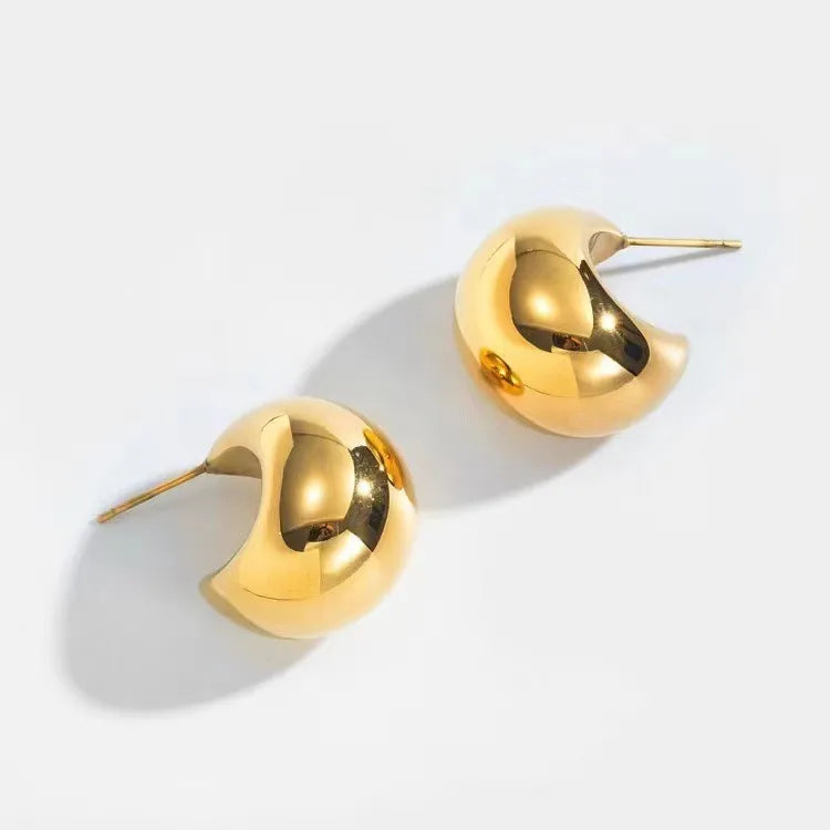 Golden Crescent Studs