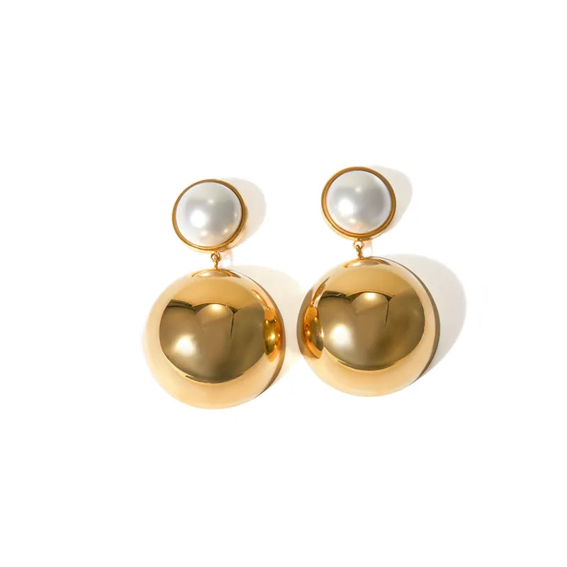 Golden Pearl Dangles