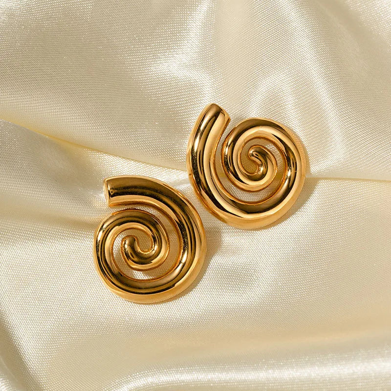 Spiral Charm Studs