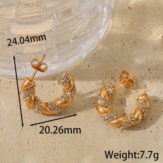 Zircon twist hoops