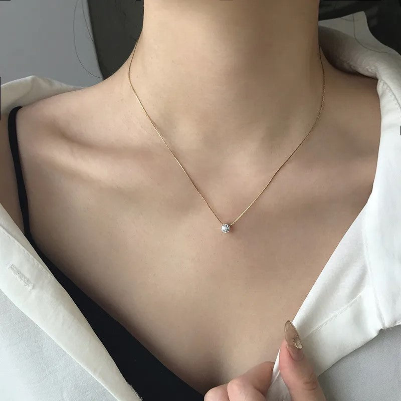 solid zircon necklace