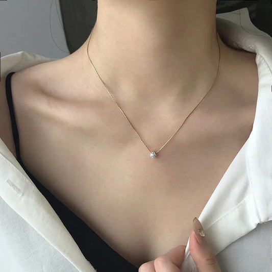 solid zircon necklace