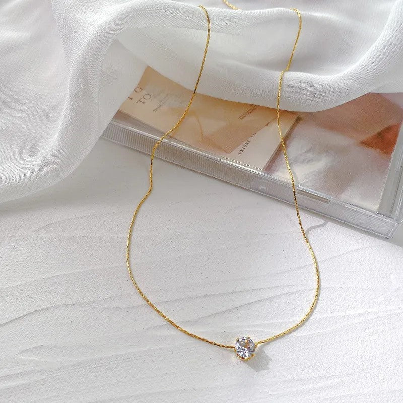 solid zircon necklace