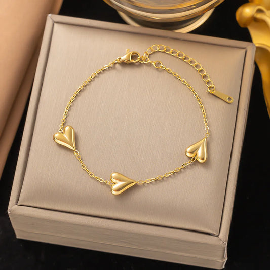 Triple Korean Heart bracelet