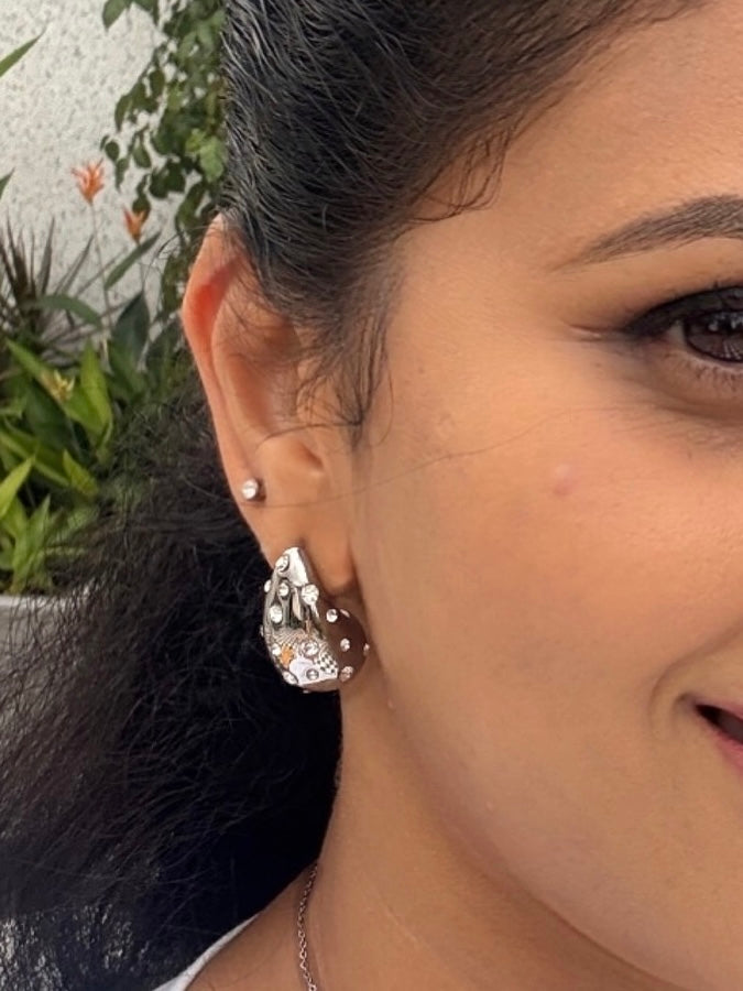Waterdrop zircon studs