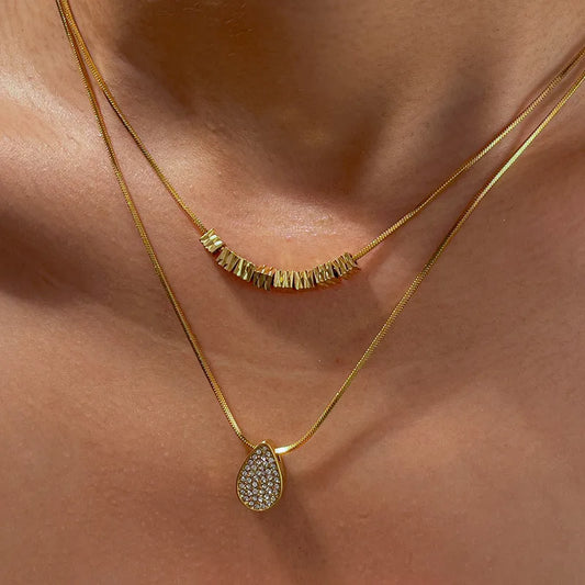 Golden Dew Layered Necklace