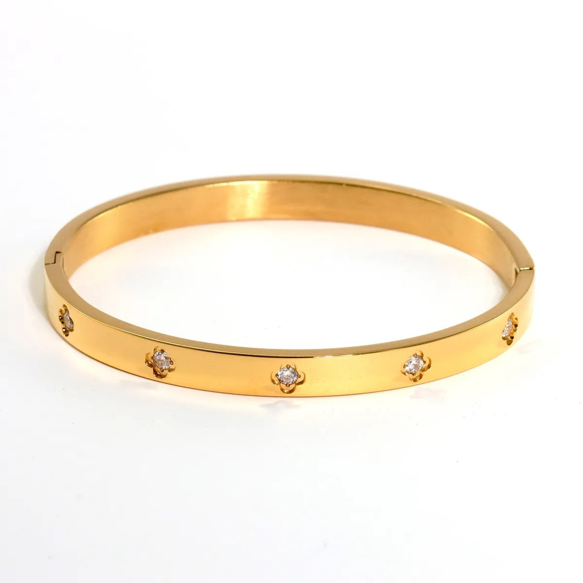 Floral Zircon Bangle