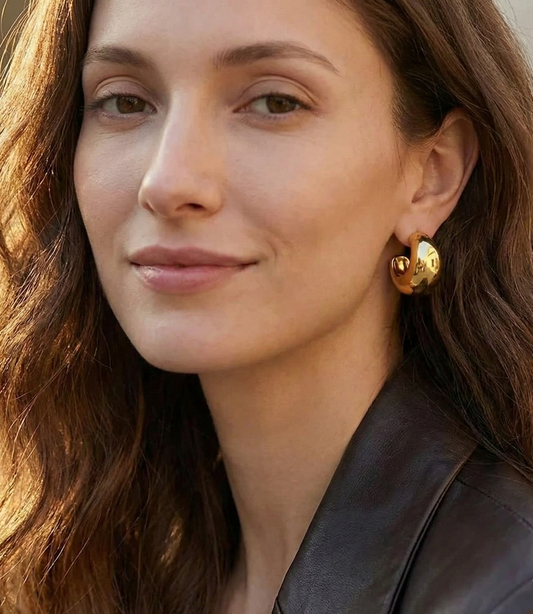 Golden Crescent Studs