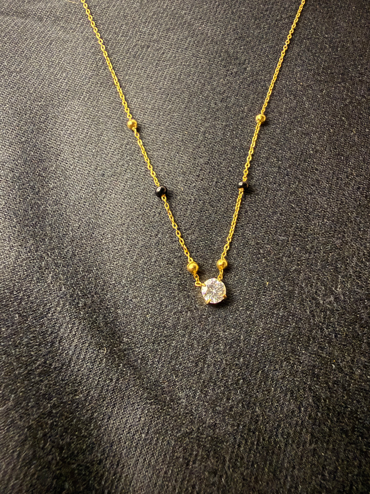 Solitaire spark mangalsutra