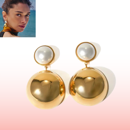 Golden Pearl Dangles