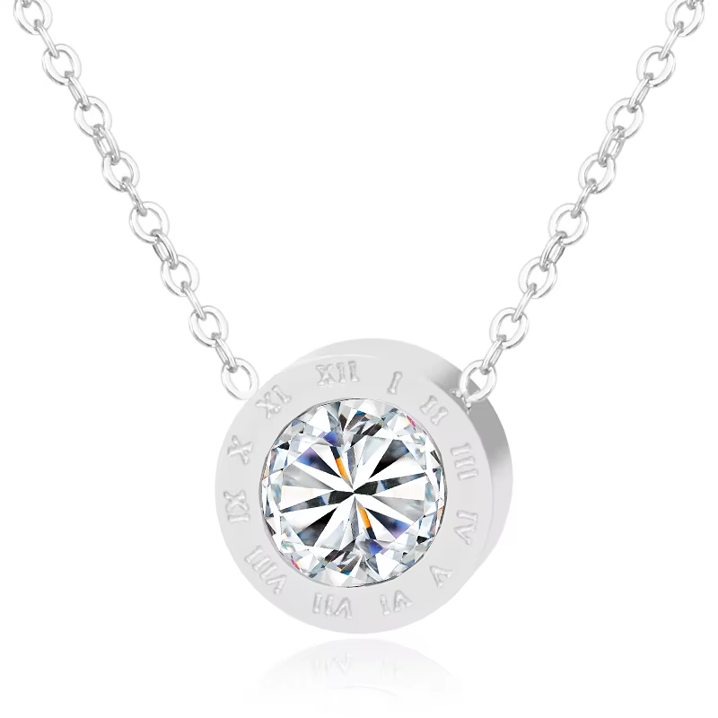 Single diamond necklace