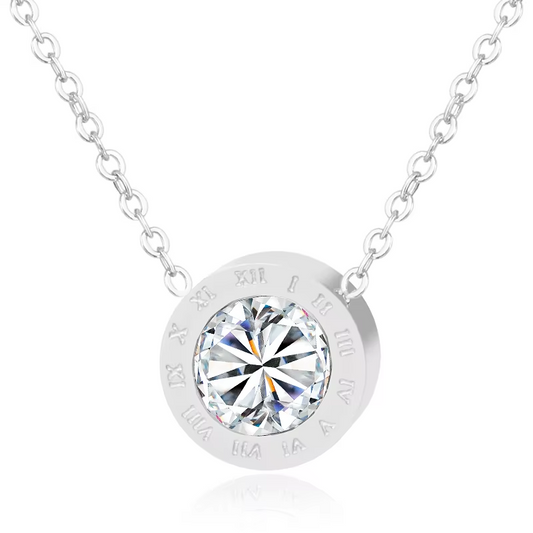 Single diamond necklace