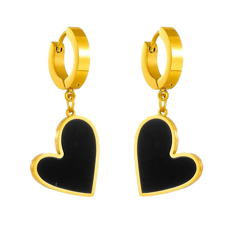 Black heart hoops