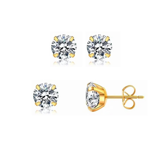 Solitaire Zircon Studs