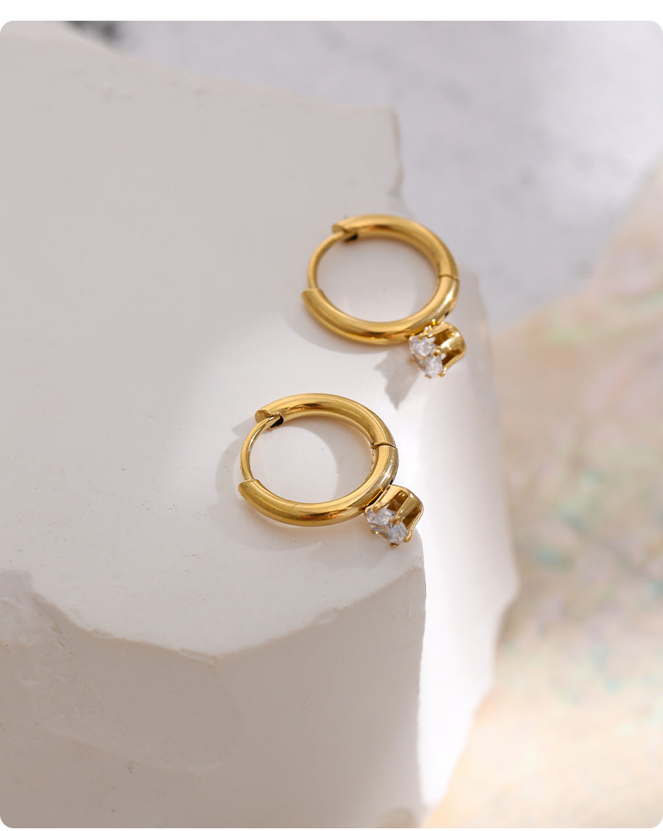 Solitaire Radiant Hoops