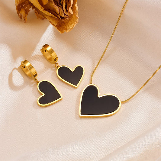 Black heart hoops