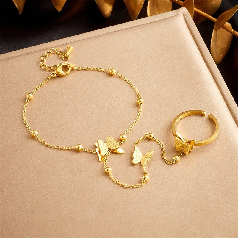 Butterfly Charm Hand Harness