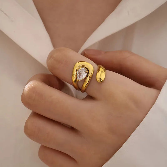 Ivory Oval Zircon Ring