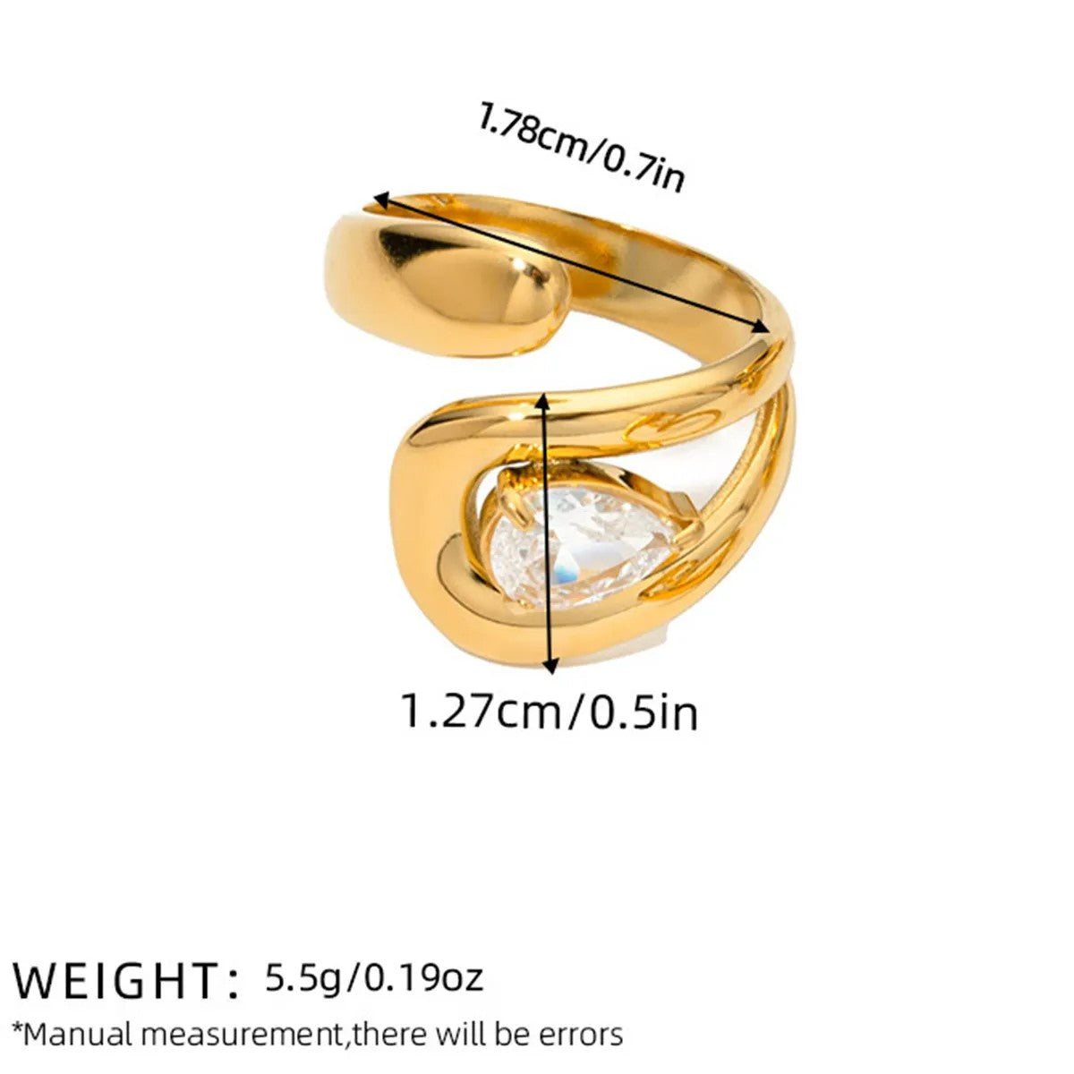 Ivory Oval Zircon Ring