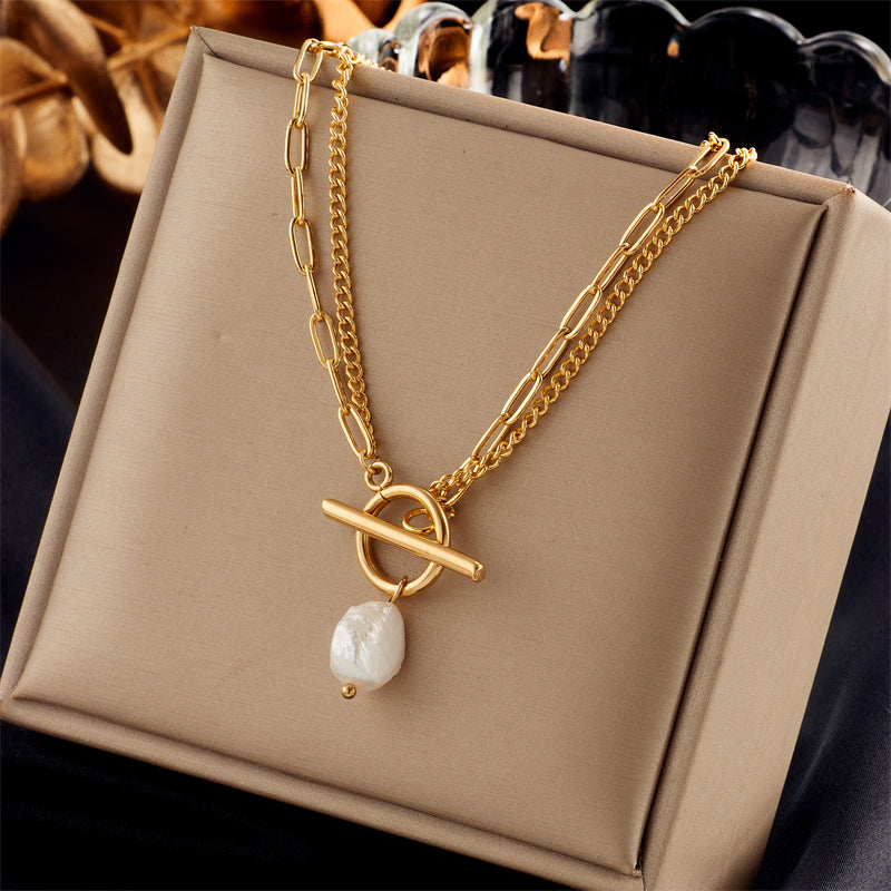 Pearl Knot layered necklace