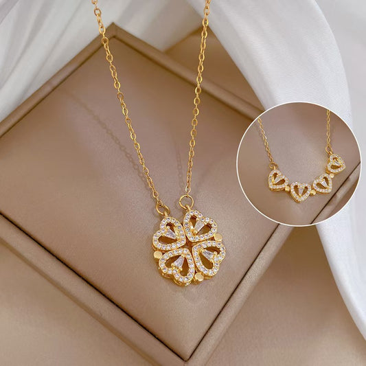 2-in-1 Heart blossom necklace