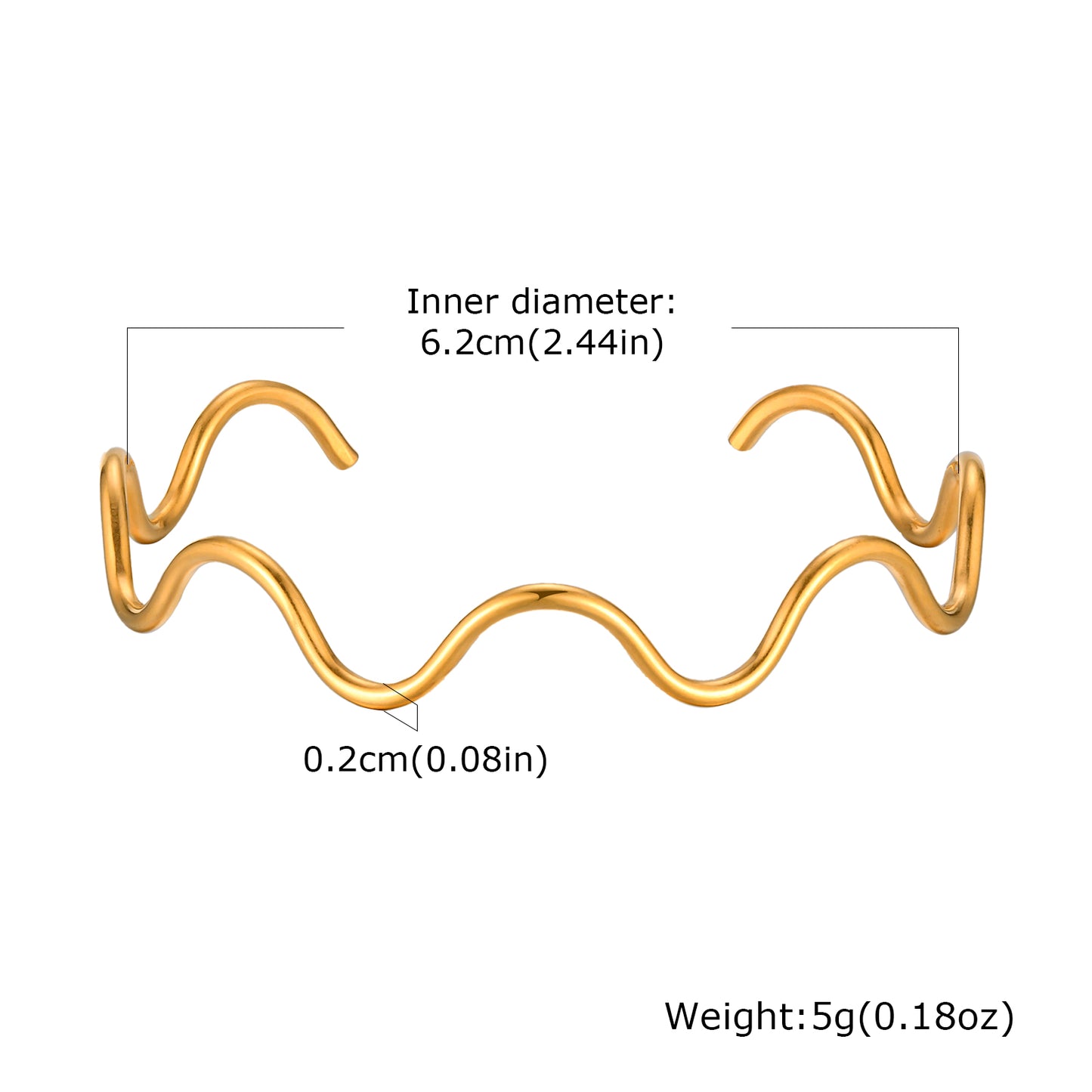 Wave rhythm choker necklace